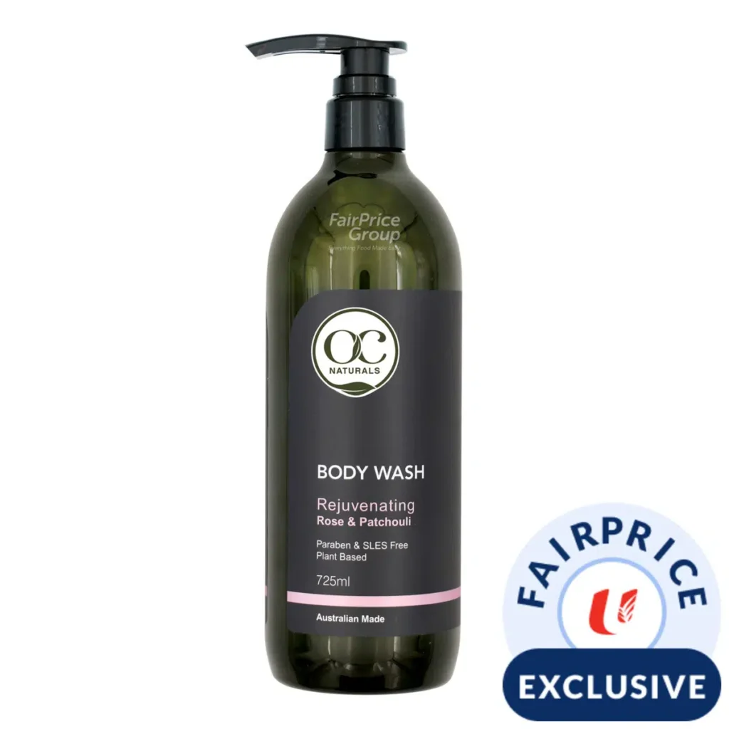 OC Naturals Rejuvenating Body Wash – Rose and Patchouli 725ml