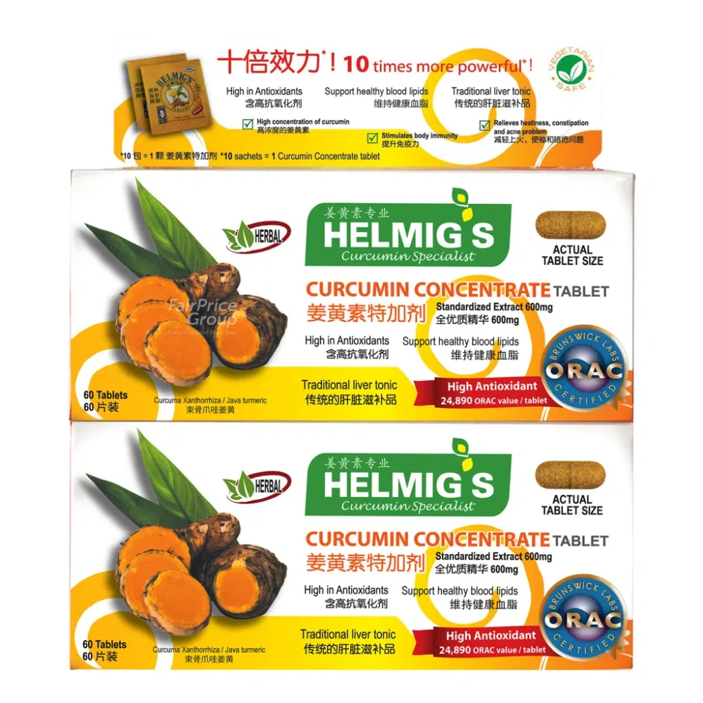 Helmig’s Curcumin Concentrate Tablet – Herbal 2 x 60s
