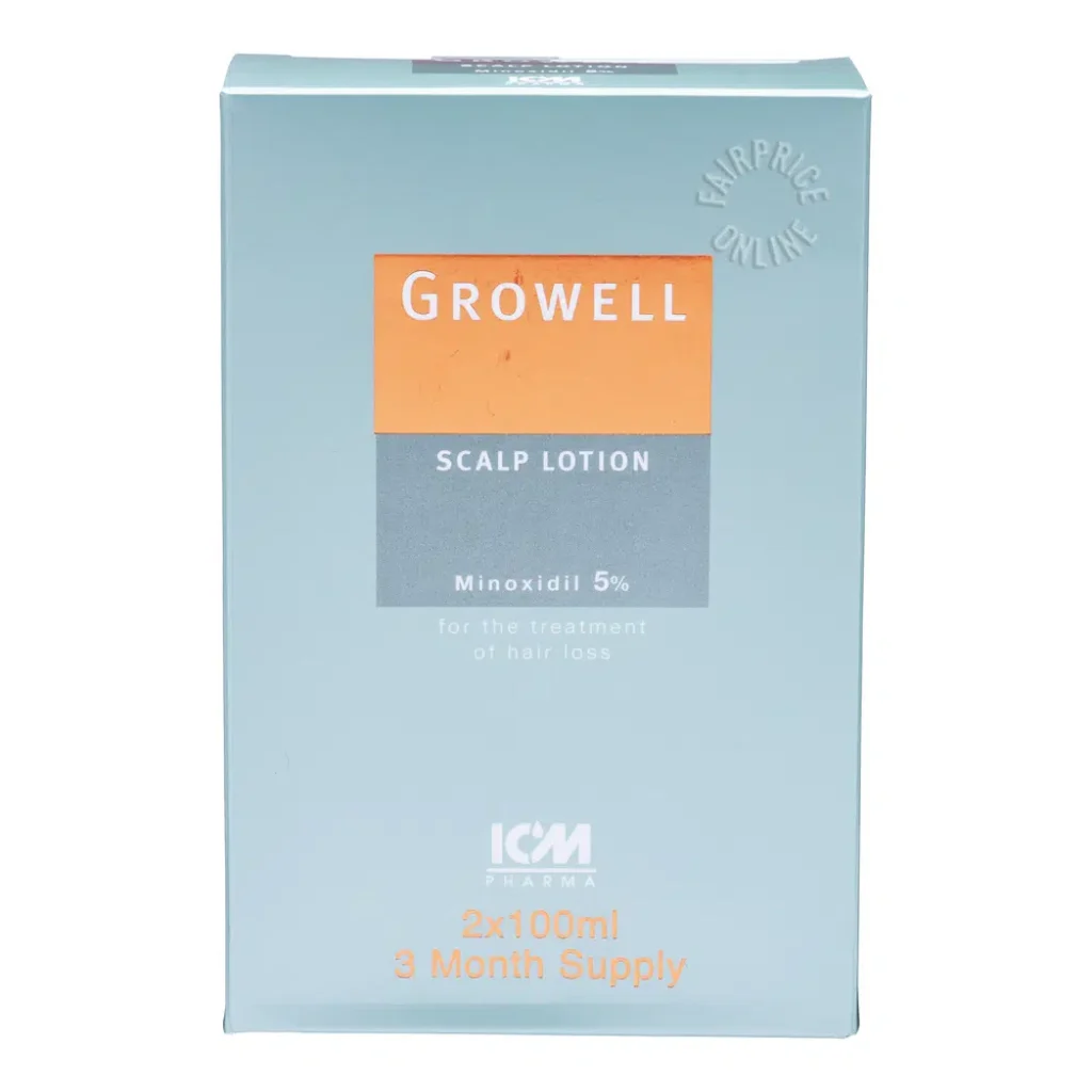ICM Pharma Growell Minoxidil Scalp Lotion – 5% 2 x 100ml