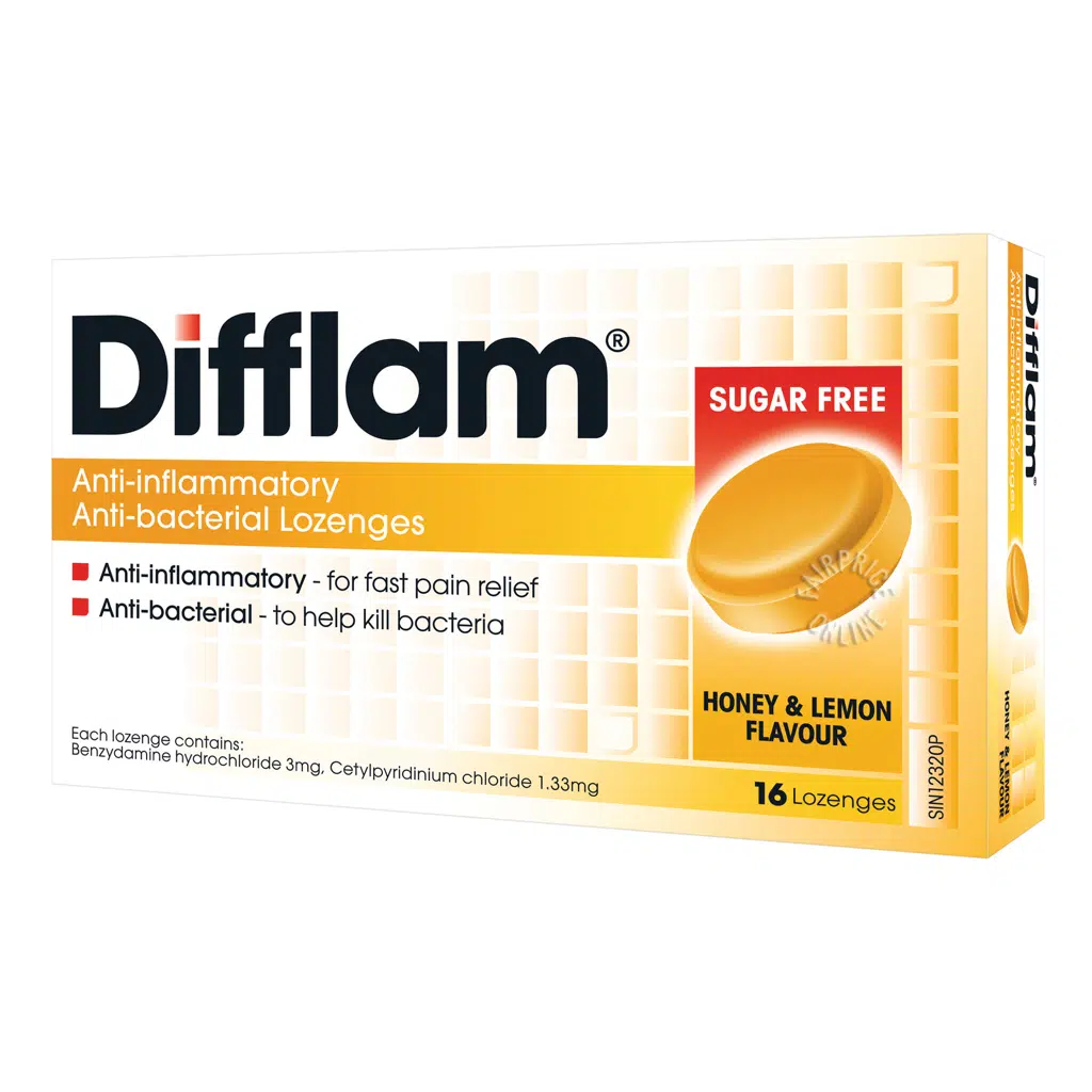 Difflam Lozenges – Honey & Lemon 16s