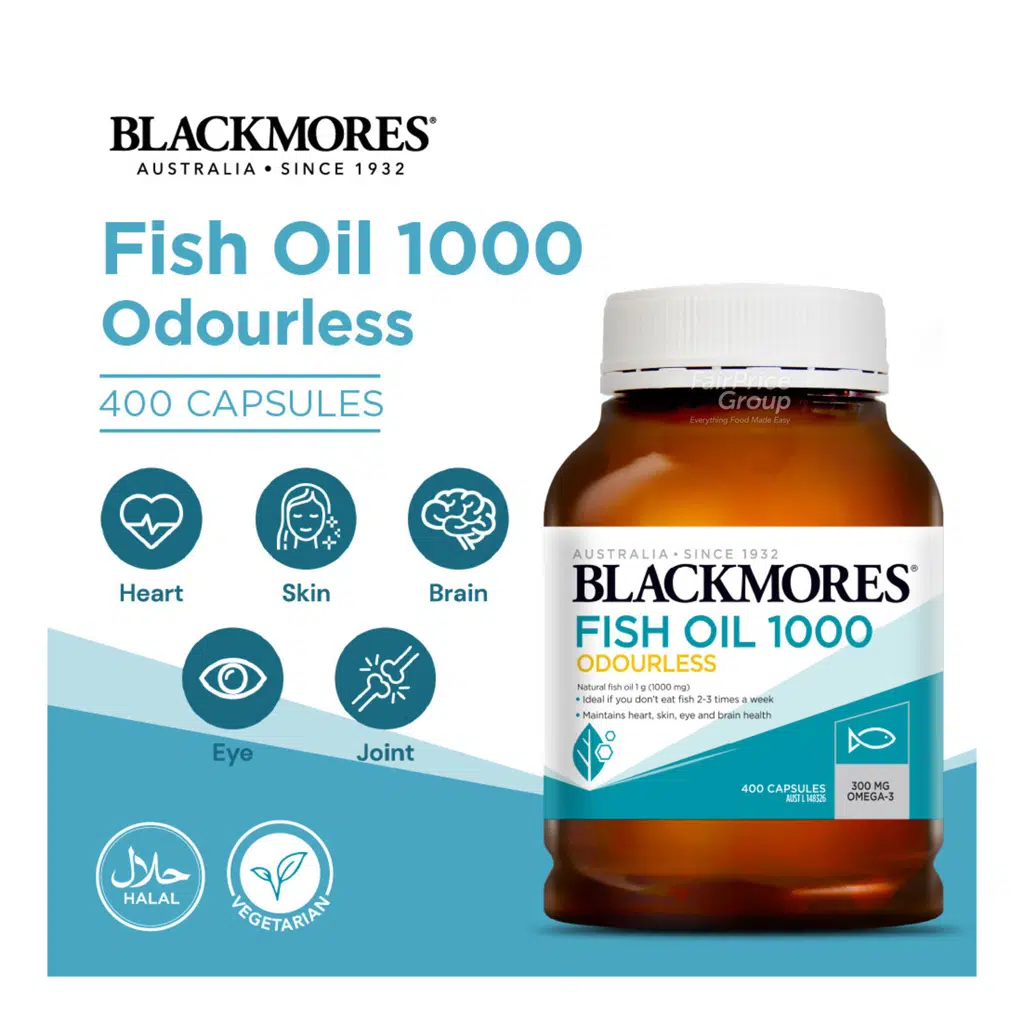Blackmores Dietary Supplement – Fish Oil 1000 (Odourless) 400s