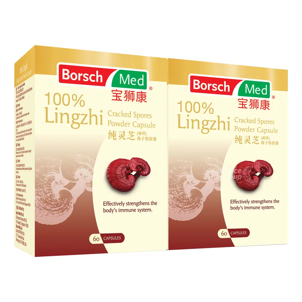 Borsch Med 100% Lingzhi Cracked Spores Powder Capsule 2 x 60s