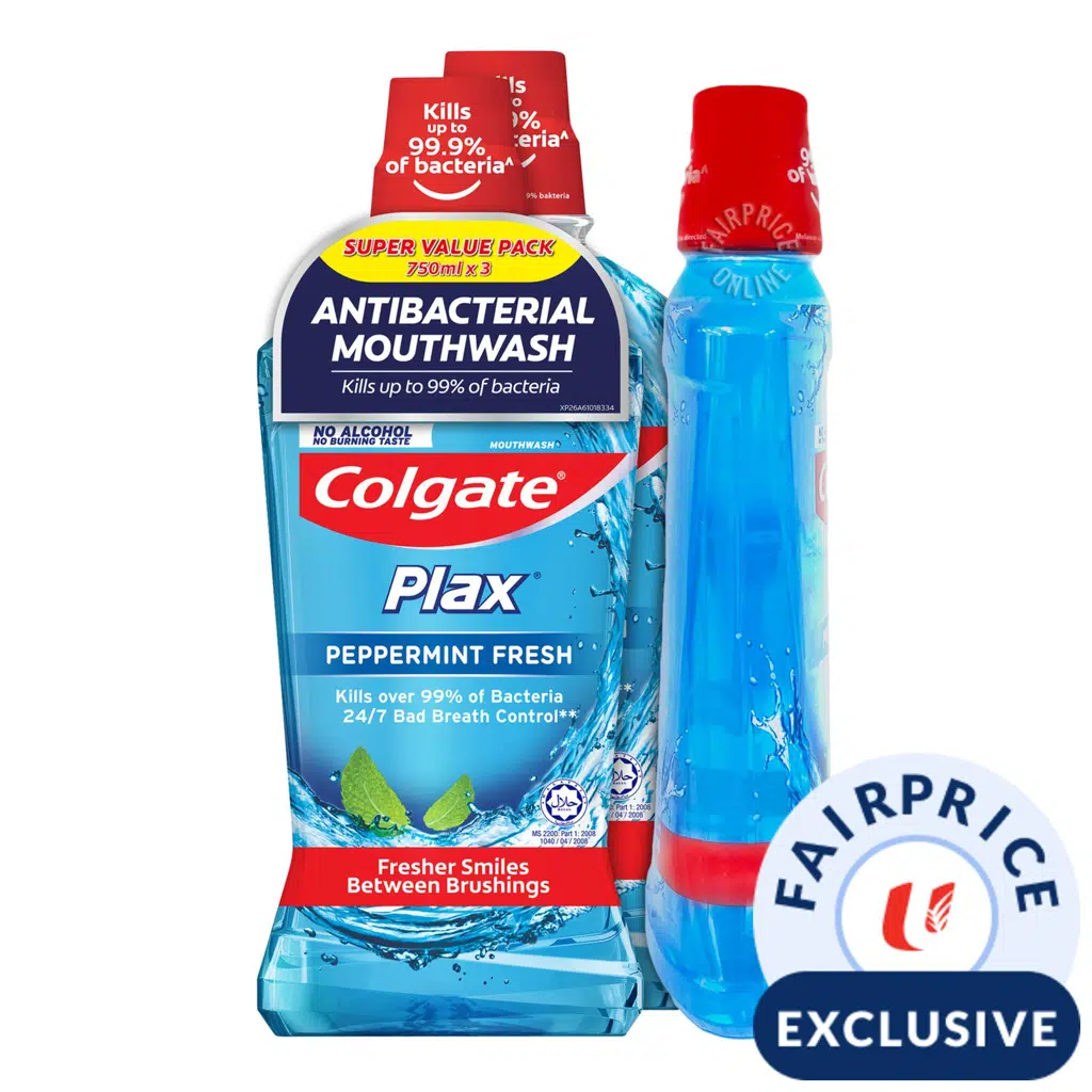 Colgate Plax Mouthwash – Peppermint Fresh 3s x 750ml