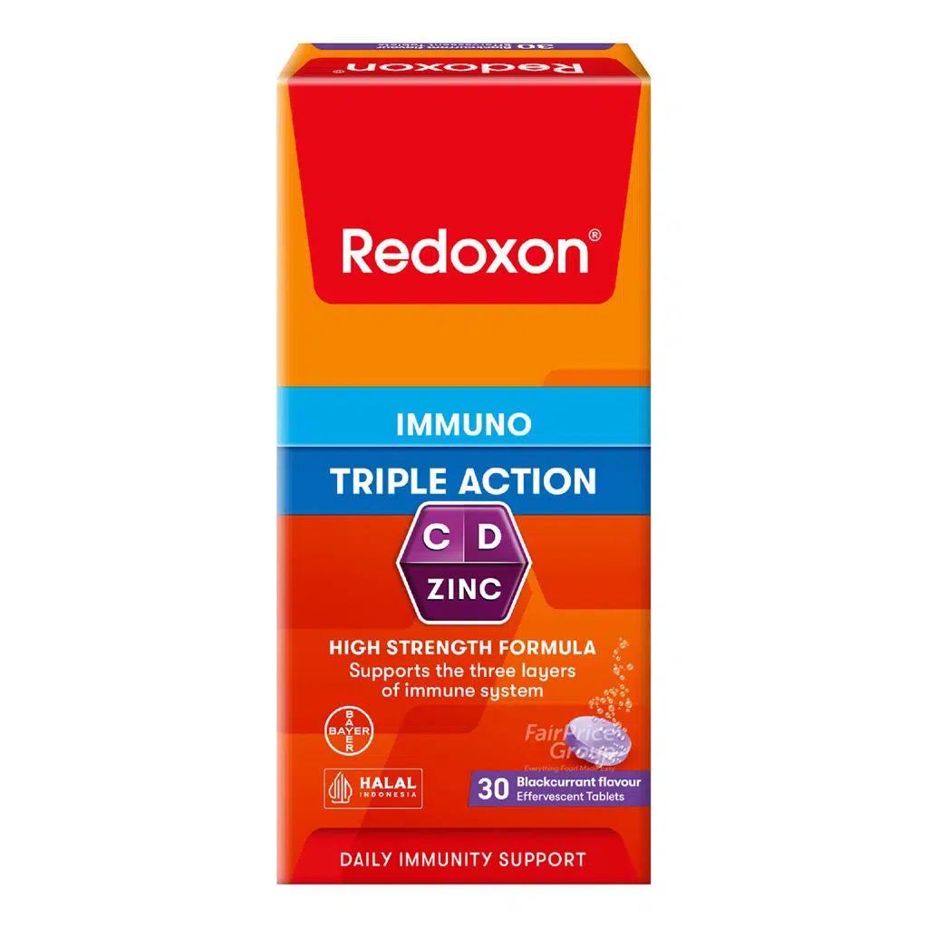 Redoxon Triple Action Effervescent – Blackcurrant 30s