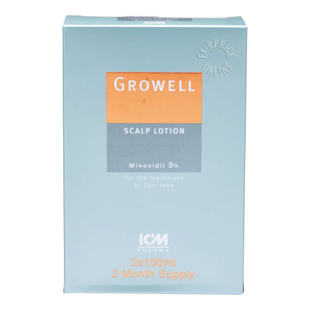 ICM Pharma Growell Minoxidil Scalp Lotion – 5% 2 x 100ml