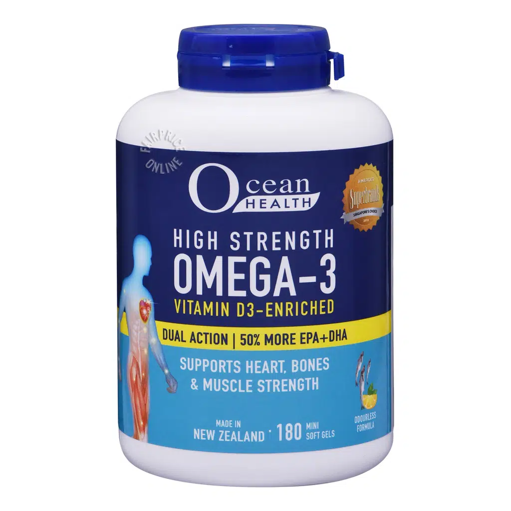 Ocean Health Omega 3 Vitamin D3 Soft Gel 180s