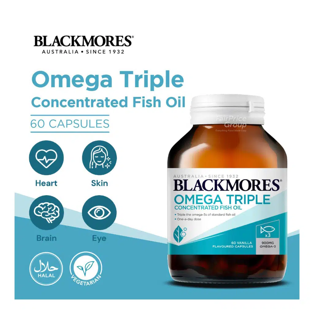 Blackmores Supplement – Omega Triple Concentrated FishOil 60 per pack