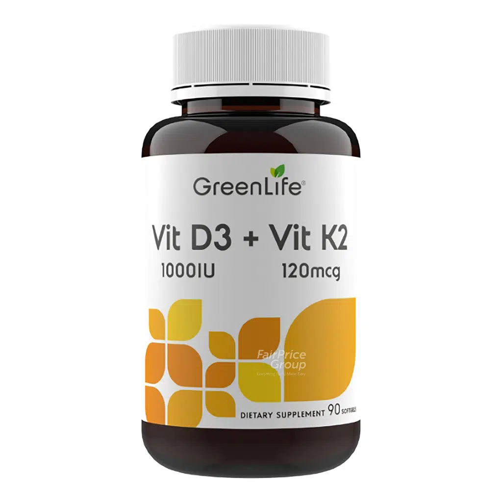 Greenlife Vitamin D3 + Vitamin K2 Softgels 90 per pack