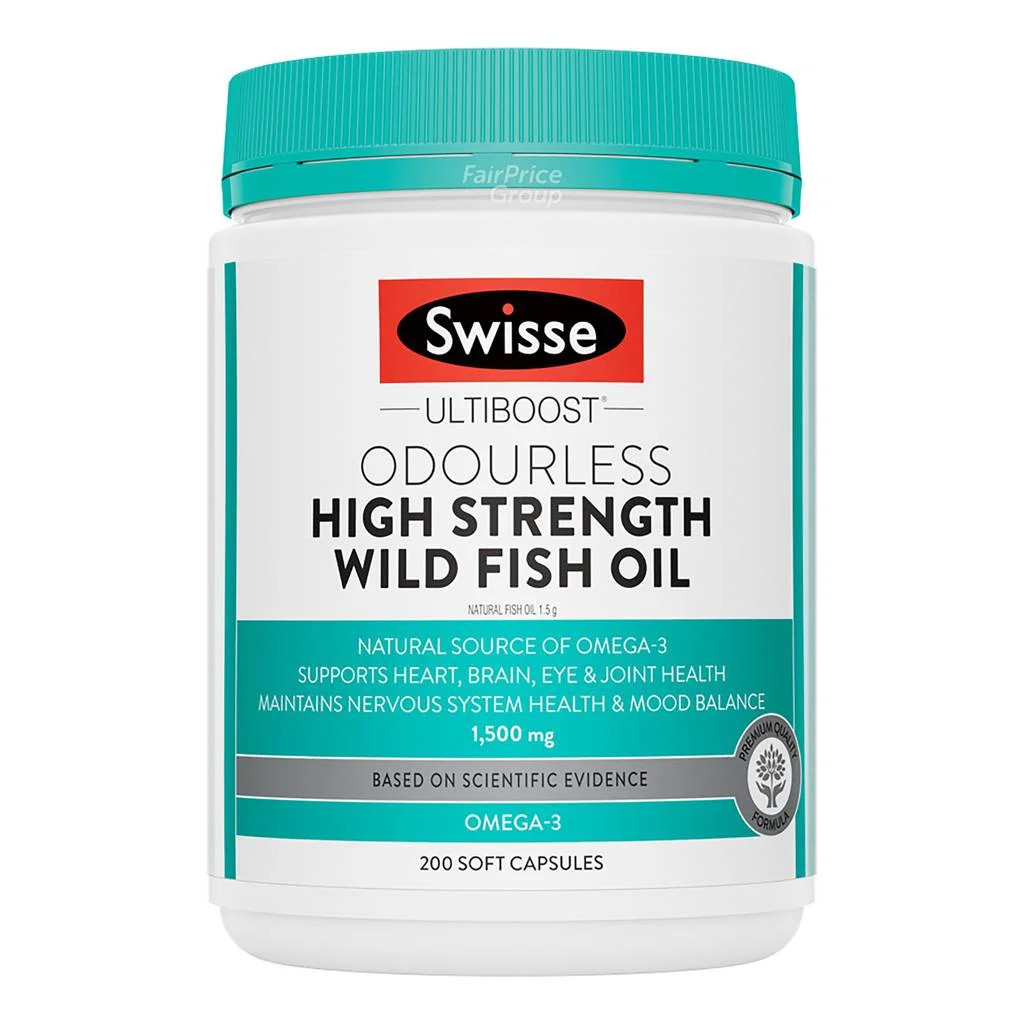 Swisse Odourless High Strength Wild Fish Oil 1500mg 200s