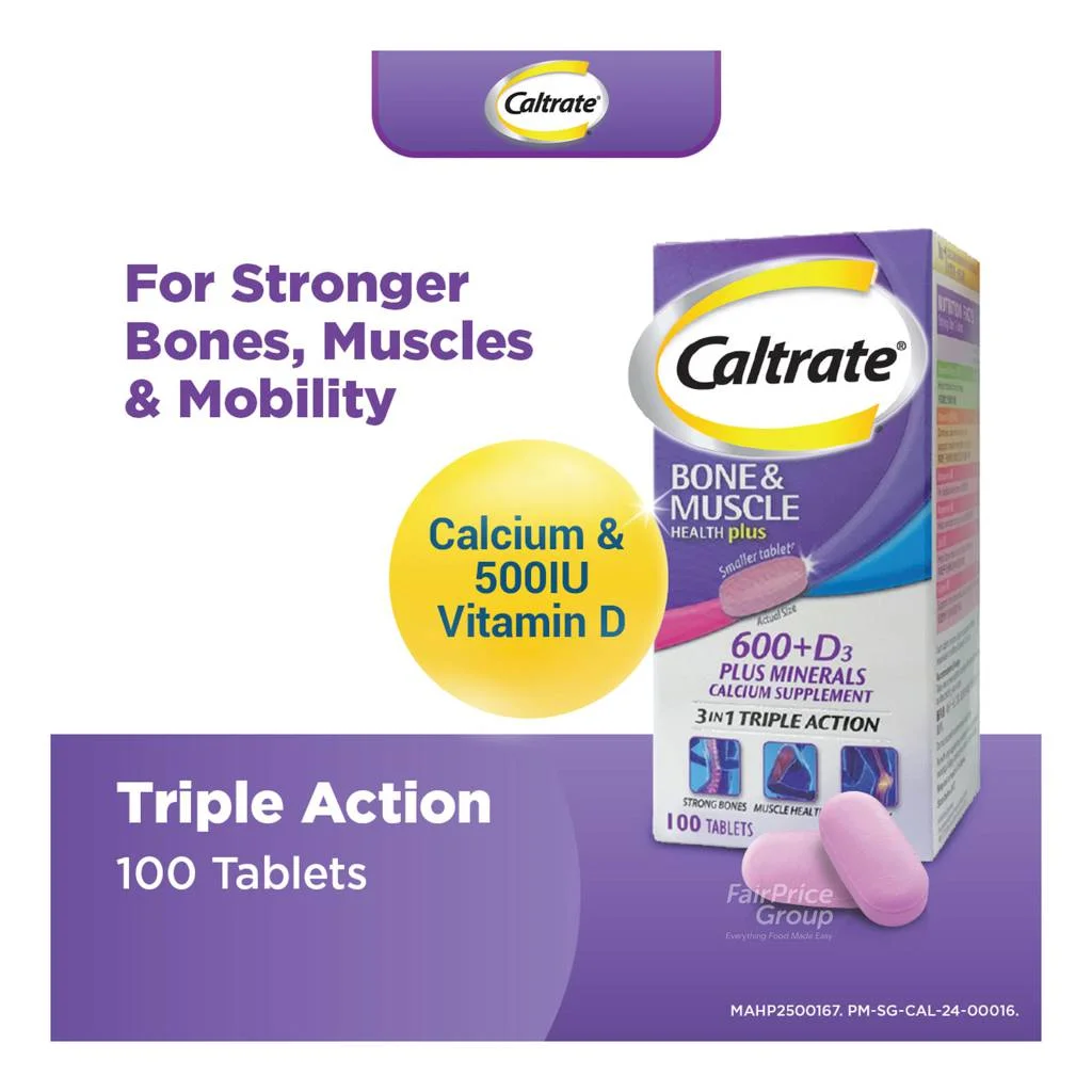 Caltrate 600 Plus 500IU Tablets, 100s