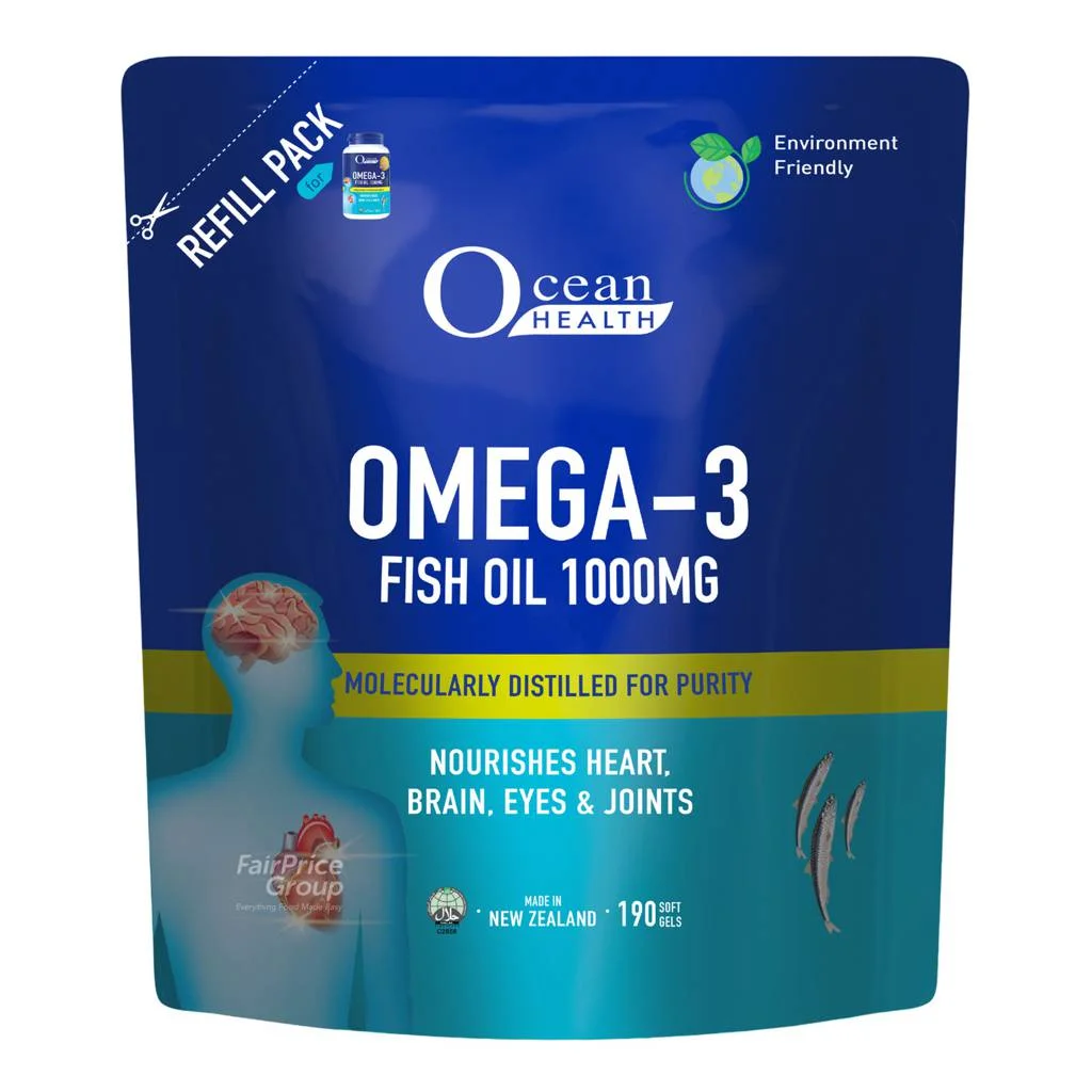Ocean Health Omega-3 Fish Oil 1000mg Softgels 190s
